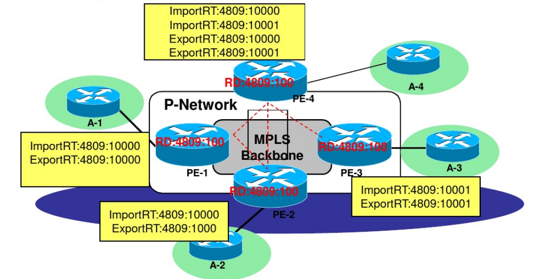 MPLS VPN的几种组网方式