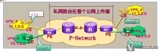 MPLS VPN中的Peer-to-Peer VPN