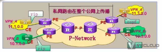 MPLS VPN中的Peer-to-Peer VPN